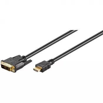Wentronic Goobay Καλώδιο HDMI™ / DVI-D, Μαύρο, 3 m - 19pol. HDMI™ αρσενικό>DVI-D (18+1) αρσενικό (51581)
