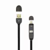 Καλώδιο USB-A αρσενικό σε Micro-USB + 8-pin iPhone αρσενικό SBOX 1 m μαύρο