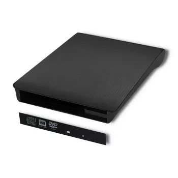 Εξωτερική θήκη οπτικού δίσκου USB 2.0 SATA Qoltec 51863 Μαύρο