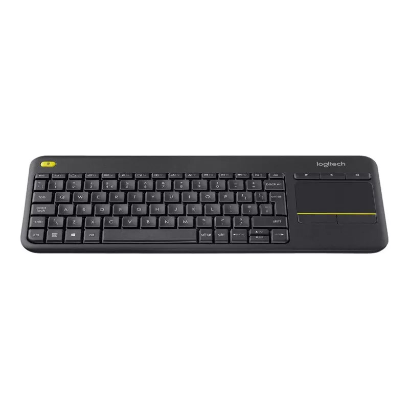 Logitech Wireless Touch Keyboard K400 Plus - Πληκτρολόγιο - με Touchpad - ασύρματο - 2.4 GHz - Βέλγιο - Μαύρο