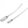 ROLINE - Καλώδιο φόρτισης/δεδομένων για iPad/iPhone/iPod - Lightning / USB - USB Type-A, 4-πολικό (αρσενικό) - Lightning (αρσενικό) - 1,8 m - θωρακισμένο - (USB/USB 2.0) - Λευκό (11.02.8322)