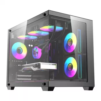Κουτί υπολογιστή DarkFlash B275 PRO (μαύρο) με 6 προεγκατεστημένους ανεμιστήρες