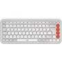 Logitech POP Icon Keys - Πληκτρολόγιο - Ασύρματο - Bluetooth LE - QWERTY - US International - Off White, Orange (920-013072)