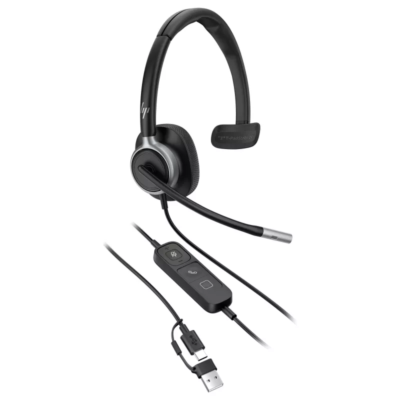 Μονοφωνικό headset USB Poly Mission 615 — Βάρος 117,5 g