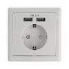 Πρίζα CEE 7/3 + USB DeLOCK 11471
