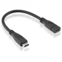 Roline - Καλώδιο επέκτασης USB - USB-C (M) σε USB-C (W) - USB 3.1 - 15 cm - Μαύρο