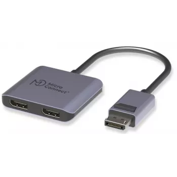 Διαχωριστής DisplayPort MicroConnect MC-DP-2XDP — διπλασιαστής σήματος DisplayPort σε 2x DisplayPort
