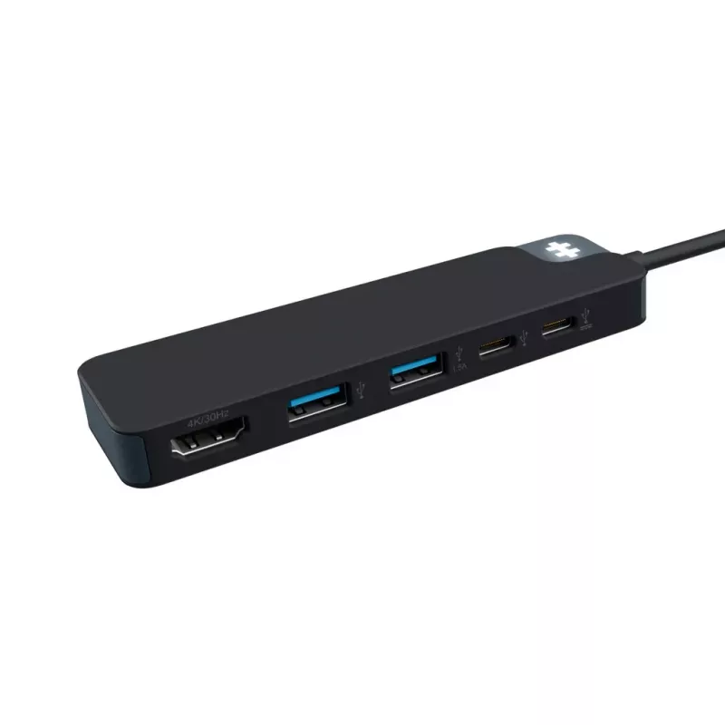 Hyper HyperDrive Flex HD4101BKGL διανομέας USB-C 5 θυρών (2x USB-A, 1x USB-C, 1x HDMI), μαύρος