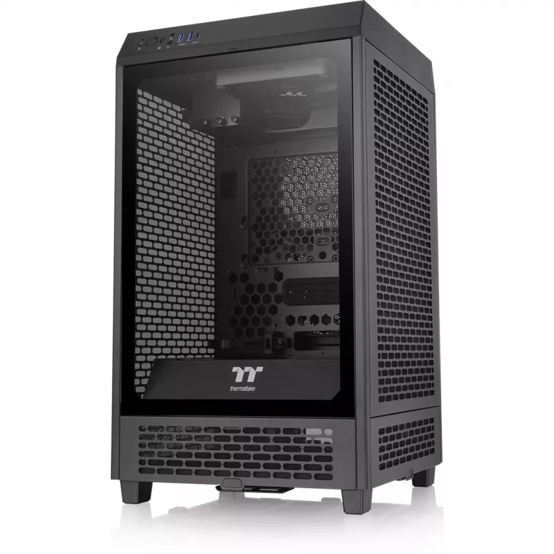 The Tower 200, Κουτί Tower μαύρο, tempered glass