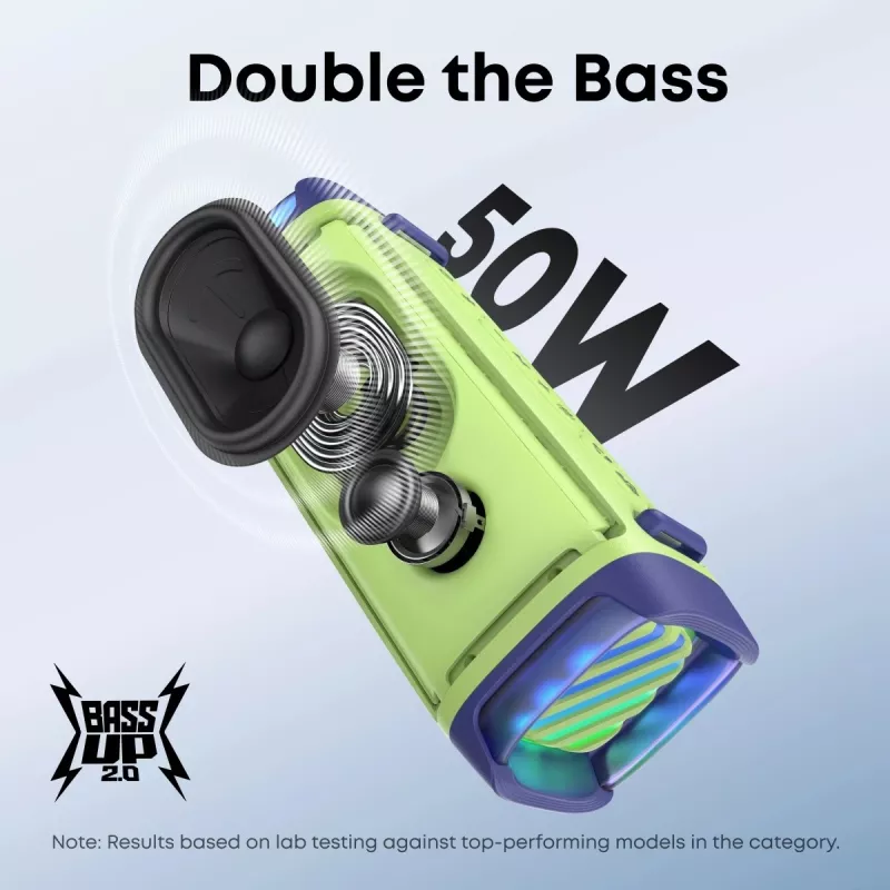 Φορητό ηχείο Anker Soundcore Boom 3i — 50 W, Bluetooth, αδιάβροχο, πράσινο