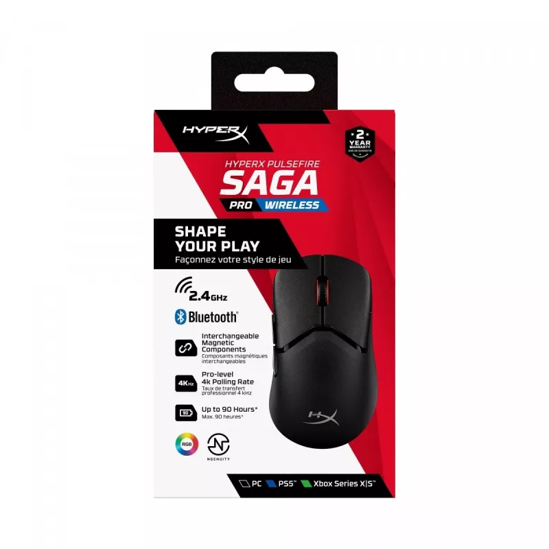 HyperX Pulsefire Saga Pro Wireless Gaming ποντίκι (μαύρο)