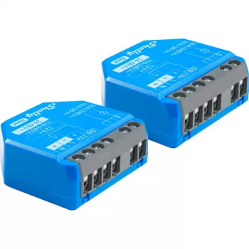 Έξυπνος διακόπτης Shelly 1 Gen4, ασύρματος, 240 V AC, Bluetooth 5.0/Wi‑Fi/ZigBee, πλαστικό κουτί, 42×16×37 mm, συσκευασία 2 τεμ.