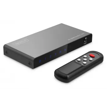 Digitus διακόπτης HDMI 4K 3x1 μέταλλο μαύρο 18 Gbit/s