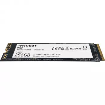 M.2 NVMe SSD PATRIOT P300 256GB — M.2 2280, ανάγνωση 1700 MB/s, εγγραφή 1100 MB/s