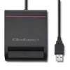 Αναγνώστης Καρτών ID QOLTEC Smart-Chip — USB, μαύρο, 84,5×65×16 mm, 63 g