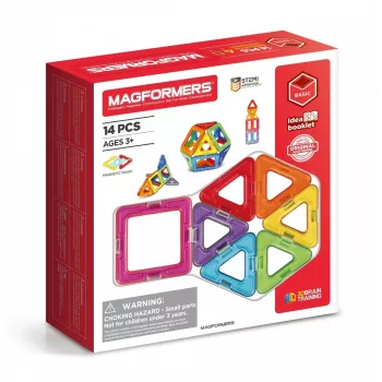 Μαγνητικό σετ κατασκευής MAGFORMERS σετ 14 τεμαχίων — 14 μαγνητικά γεωμετρικά τουβλάκια