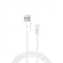 Καλώδιο USB Savio CL-125 USB 2.0 1 m USB A USB C λευκό