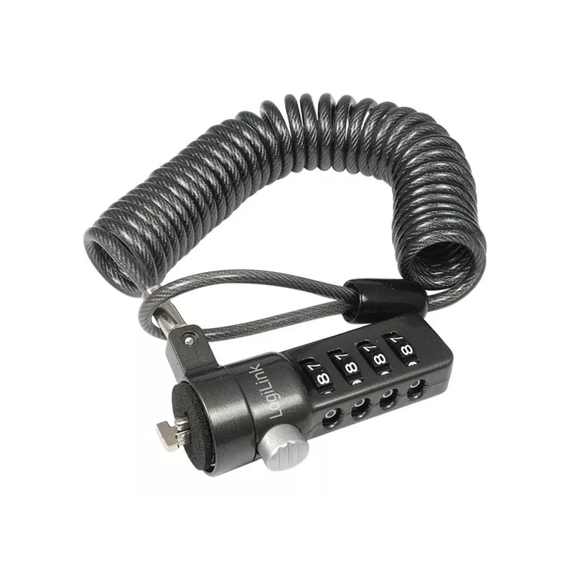 LogiLink NBS004 Κλείδωμα καλωδίου Μαύρο 1,8 m