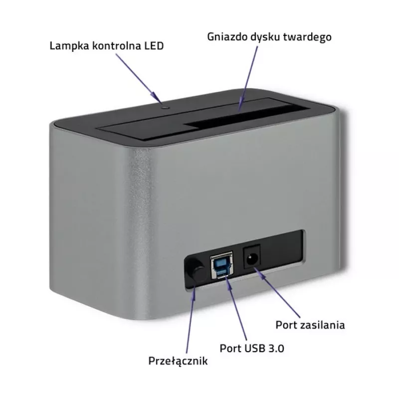 Qoltec 5315 Σταθμός σύνδεσης HDD/SSD | 2.5/3.5 SATA | USB 3.0