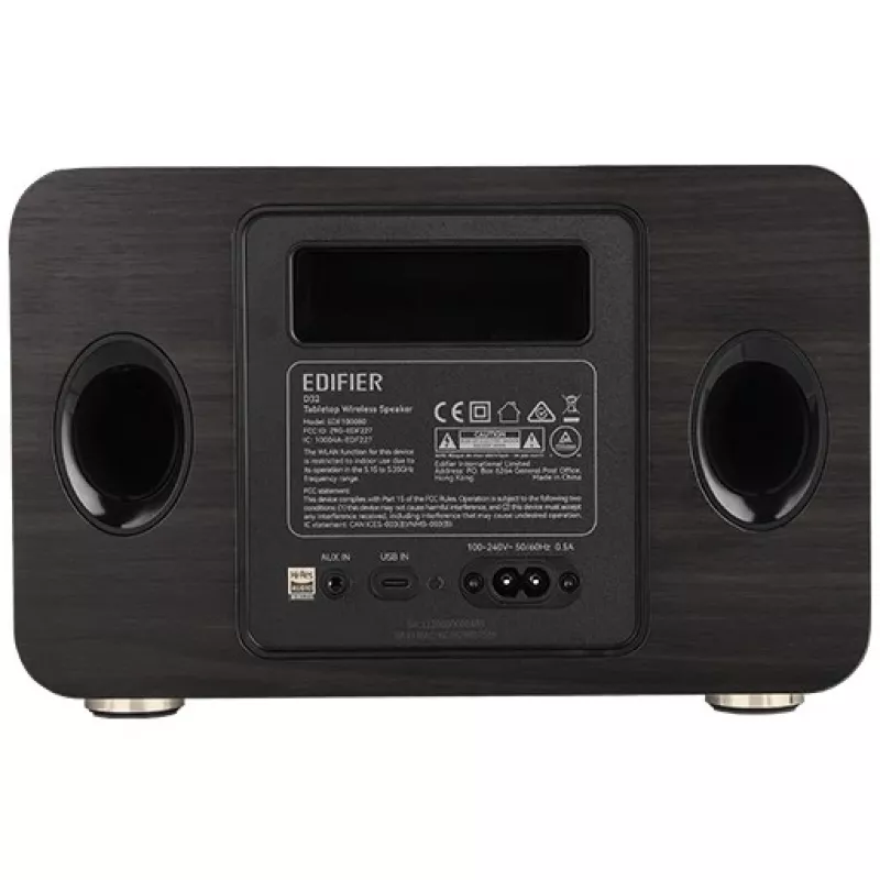 Edifier επιτραπέζιο ασύρματο ηχείο | D32 | 60 W | Bluetooth | μαύρο καρυδιά | ασύρματη σύνδεση