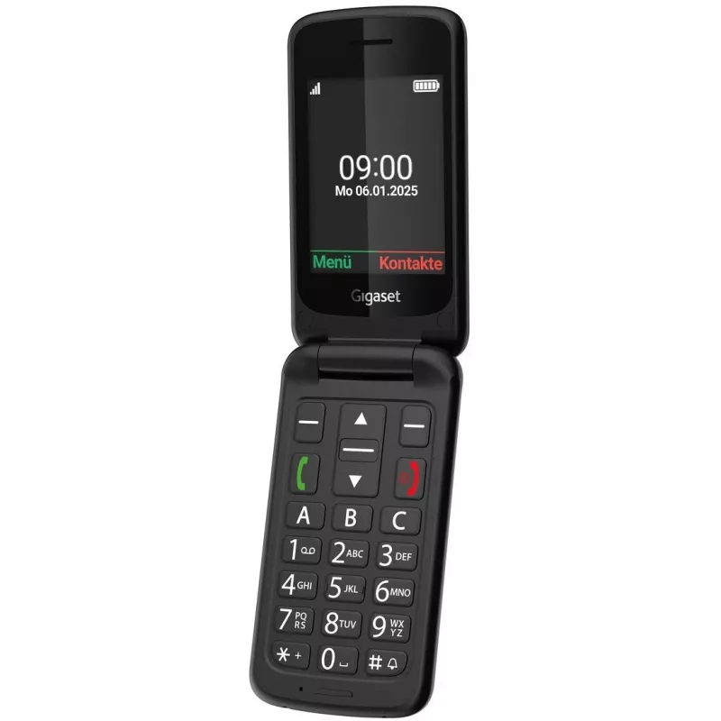 Gigaset GL595 κινητό τηλέφωνο για ηλικιωμένους 7,11 cm (2,8 ίντσες) κουμπί SOS, ανθεκτικό σε πιτσιλιές και σκόνη, 32 MB RAM, υποδοχή microSD, μαύρο