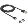 Καλώδιο USB DeLOCK 85723 USB 2.0 1,1 m USB A USB C/Micro-USB B μαύρο