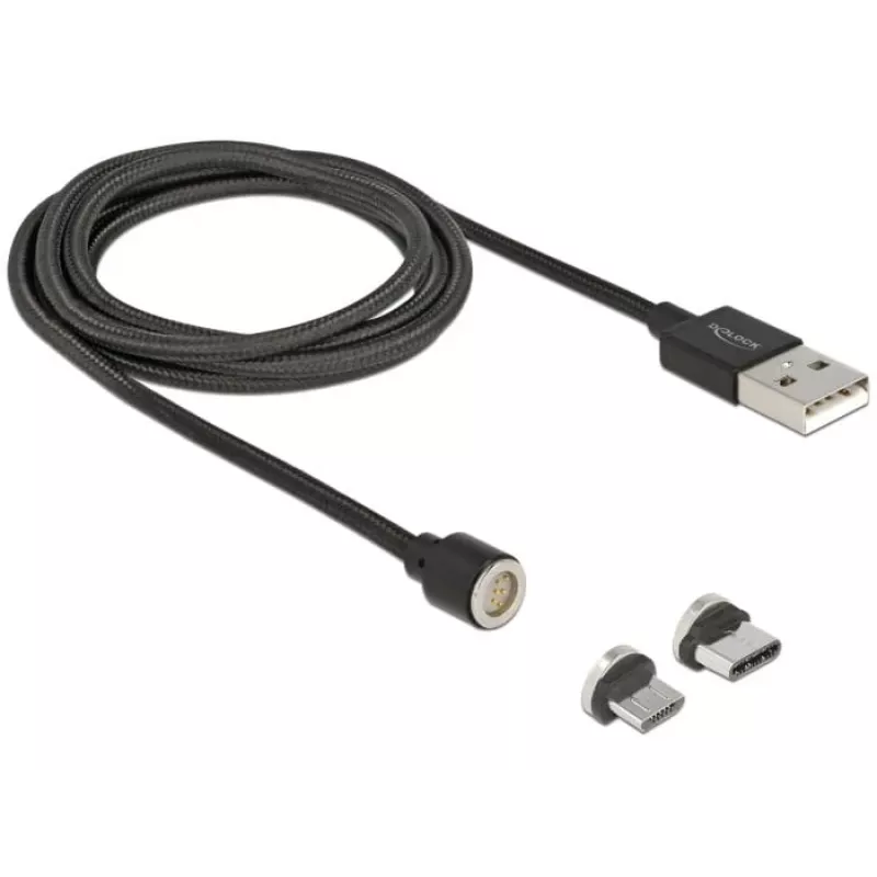 Καλώδιο USB DeLOCK 85723 USB 2.0 1,1 m USB A USB C/Micro-USB B μαύρο