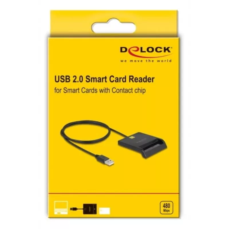 Smart Card Reader DeLOCK 91724 USB Type-A Μαύρο