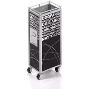 TROIKA MINI TROLLEY θήκη στυλό μέταλλο μαύρο λευκό