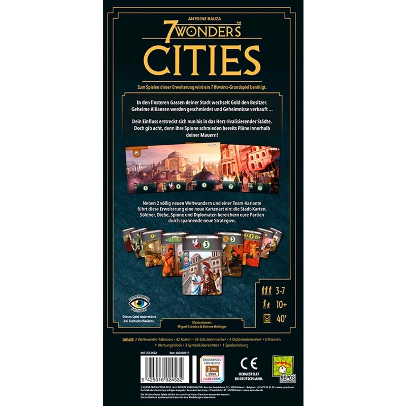 7 Wonders - Πόλεις (νέο σχέδιο), Επέκταση επιτραπέζιου παιχνιδιού