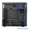 Akyga AK19BK Κουτί υπολογιστή Micro-Tower, Micro-ATX / Mini-ITX, USB-C + USB 3.0 + 2x USB 2.0, χωρίς τροφοδοτικό, μαύρο