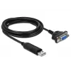 Σειριακό καλώδιο DeLOCK 66281 Μαύρο 1,8 m RS-232 USB Type-A