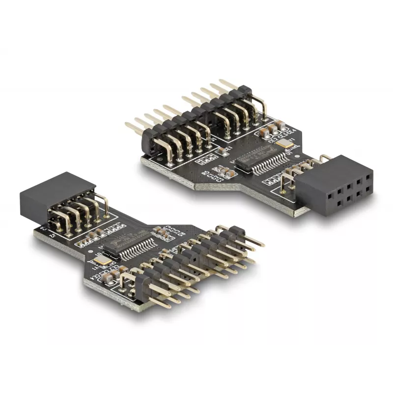 DeLOCK 60045 προσαρμογέας καλωδίου 9-Pin USB 2.0 2 x 9-Pin-Header μαύρο