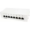 LogiLink Patch Panel Desktop - patch panel - επιτοίχιας τοποθέτησης - RJ-45 X 8 - ανοιχτό γκρι, RAL 7035