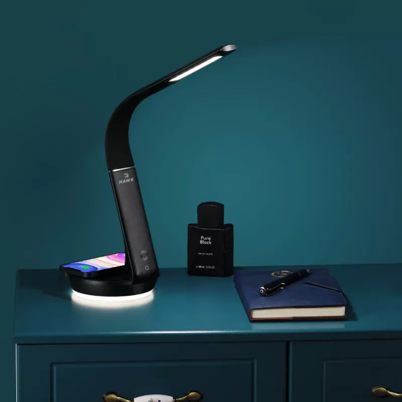 Επιτραπέζιο φωτιστικό Hawk HW-LAMP02 μαύρο — dimmable, ρυθμιζόμενος βραχίονας
