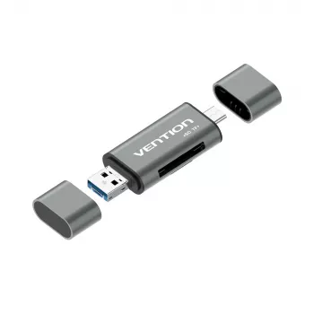 Πολυλειτουργικός αναγνώστης καρτών Vention USB3.0 γκρι μέταλλο Type