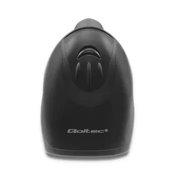 Φορητός σαρωτής barcode QOLTEC 50868 — σαρωτής λέιζερ 1D/2D, USB ενσύρματος & ασύρματος, απόσταση εργασίας 600 mm, μαύρο