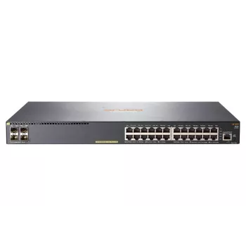 HPE - Aruba Series - Switch - 2540 24G PoE+ 4SFP+ - Managed - 24 x 10/100/1000 (PoE+) + 4 x 10 Gigabit Ethernet / 1 Gigabit Ethernet SFP+ - Desktop, rackmountable, wallmountable