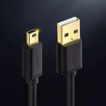 Καλώδιο USB UGREEN US132 Mini-USB 1 m — μαύρο, 480 Mbit/s, γρήγορη φόρτιση