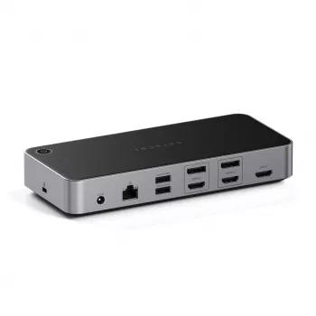 Satechi Triple 4K Display ενσύρματο dock μαύρο ασημί 4K Ultra HD 60 Hz