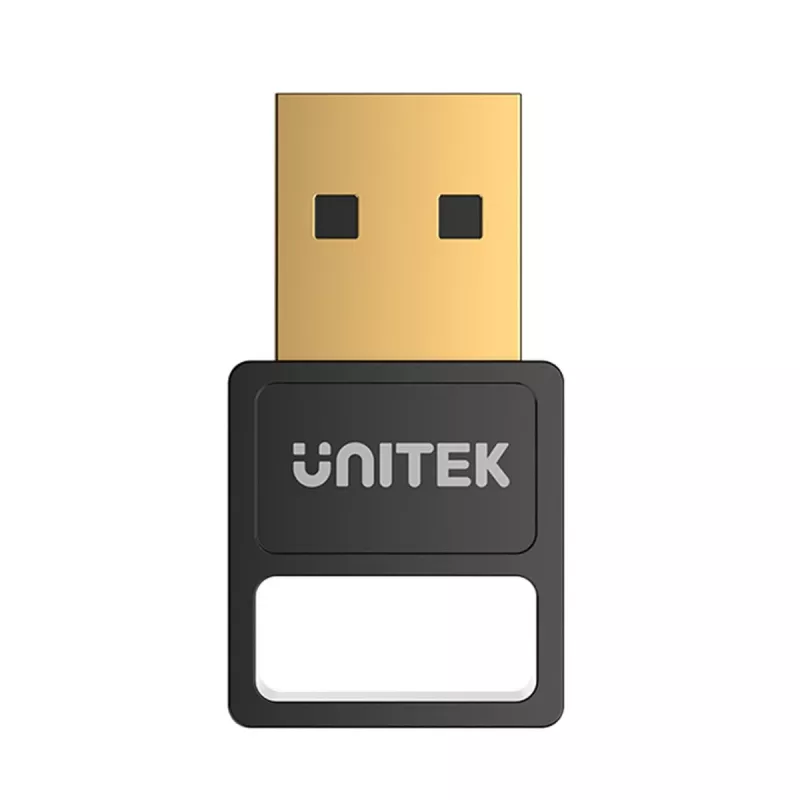 Προσαρμογέας USB-Bluetooth Unitek B105B — USB 2.0 Type-A, BLE v5.3, 3 Mbit/s, μαύρο, Plug-and-Play