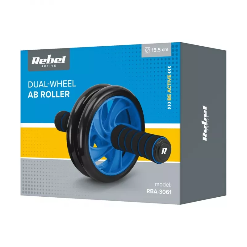 REBEL ACTIVE διπλός τροχός, ρολό κοιλιακών AB Wheel