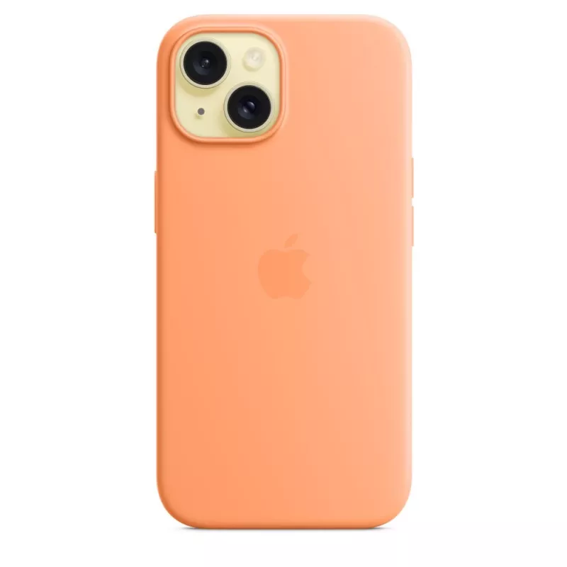 Apple iPhone 15 Θήκη Silicone με MagSafe – Orange Sorbet