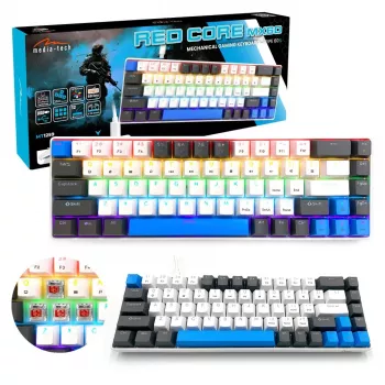 Μηχανικό πληκτρολόγιο MEDIA-TECH MT1259 Red Core MX60, 60% Formfaktor, διακόπτες CHERRY MX Red, οπίσθιος φωτισμός RGB, USB, πλήκτρα High-Profile