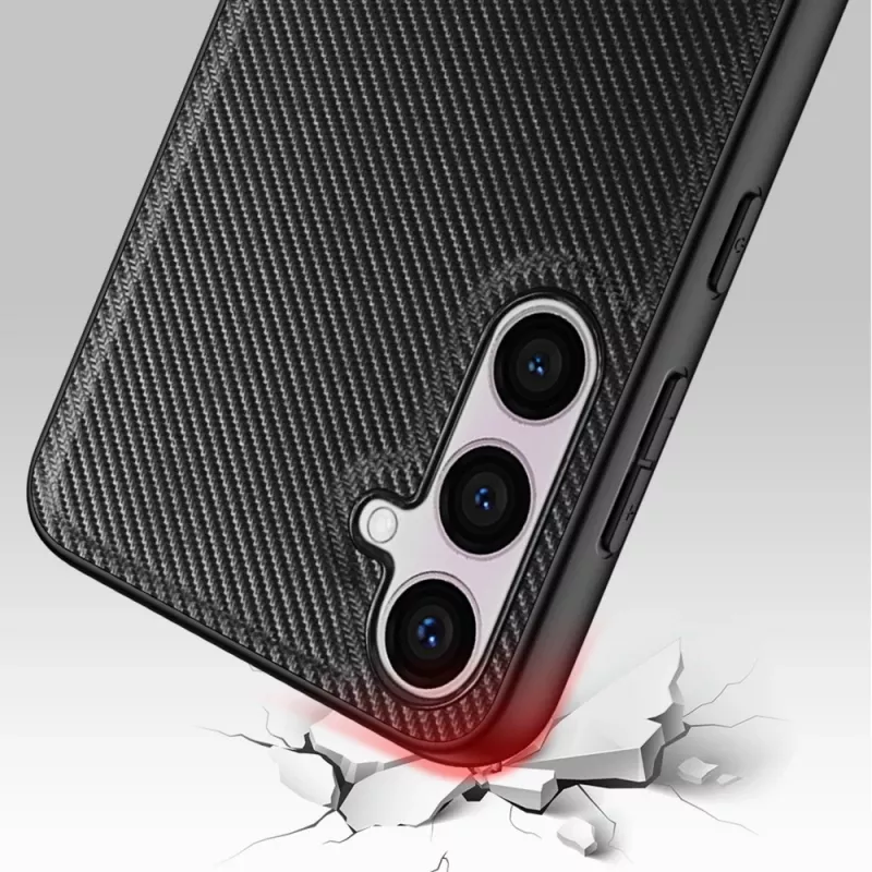 nevox StyleShell NYLO 2469 θήκη για Samsung Galaxy S25+, πολυανθρακικό/TPU/νάιλον, μαύρη