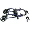 Rollator με τέσσερις τροχούς και κάθισμα, μπλε/μαύρο