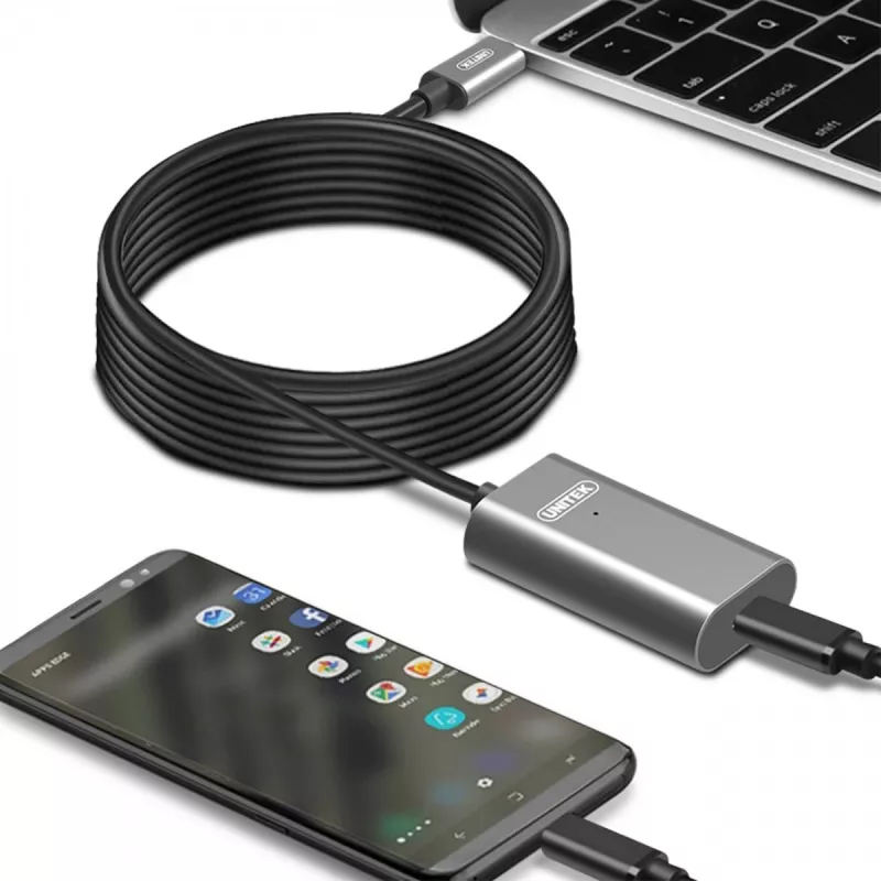 Καλώδιο USB UNITEK U305A 5m USB 3.2 Gen 1 USB C Γκρι