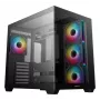 Κουτί PC DeepCool CG530 4F Midi Tower μαύρο — γυαλί tempered, ATX/ITX/Micro ATX, 3x120mm ανεμιστήρες, USB-C