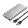 Θήκη αλουμινίου QOLTEC 51833 για M.2 SSD, SATA σε USB 3.0, υποστηρίζει έως 2 TB