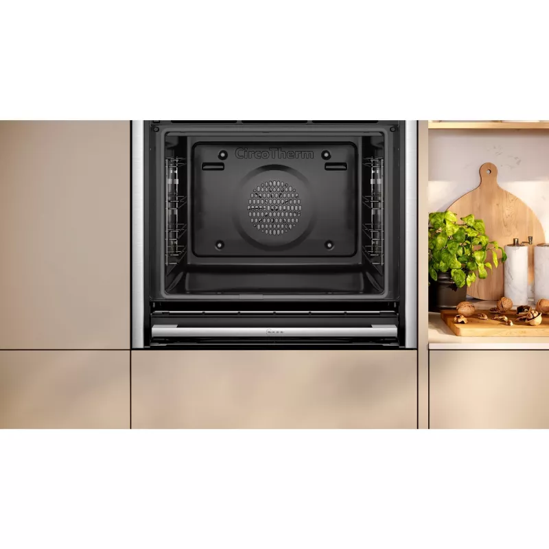 Neff B64CT73N0 Φούρνος 71 L Μαύρο, Ανοξείδωτο ατσάλι